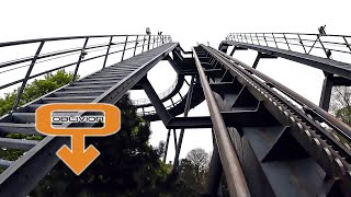 Oblivion 4K Front Seat POV  Alton Towers Resort [upl. by Wende]