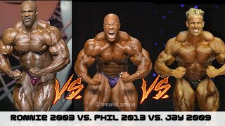 Ronnie Coleman 2003 vs Phil Heath 2013 vs Jay Cutler 2009 [upl. by Namlas]