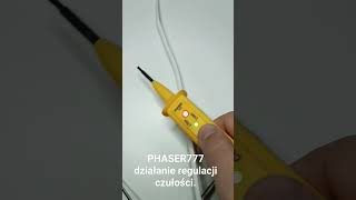 🔌⚡ PHASER777  działanie regulacji czułości przy wyszukiwaniu przewodów pod napięciem [upl. by Fish]