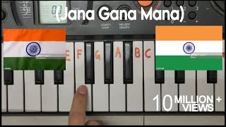 Jana gana mana easy piano tutorial [upl. by Bak411]