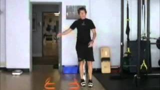 Agility Micro Hurdle Step Step Hop OffIce Hockey Goalie Drills [upl. by Wonacott333]