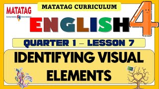 MATATAG ENGLISH 4 GRADE 4 QUARTER 1  IDENTIFYING VISUAL ELEMENTS [upl. by Jennifer]