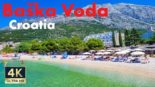 Baska Voda Croatia 🇭🇷 4K Makarska Riviera Walking Tour June 2022 [upl. by Libb168]