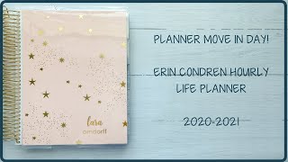 20202021 PLANNER MOVE IN  ERIN CONDREN HOURLY WEEKLY LIFE PLANNER [upl. by Arraet]