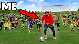 I Survived Football Match vs 100 KIDS [upl. by Ayekam]