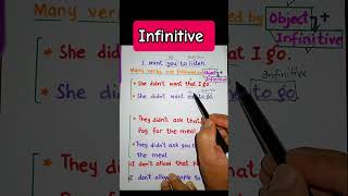 Infinitive  Grammar  Vocabulary  Inflection  ELT  Linguistics LinguaFranca1  Lets Learn [upl. by Meghann919]