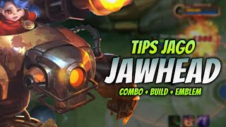 CARA MAIN JAWHEAD BUFF  amp COMBO JAWHEAD  EMBLEM amp BUILD TERSAKIT 2023   JAWHEAD EXPLANE GAMEPLAY [upl. by Micheal]