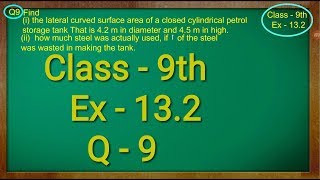 Class 9th  Ex  132 Q 9  Surface Areas and Volumes  CBSE NCERT [upl. by Weinman]