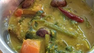 কুমড়ো শাক দিয়ে মুসুর ডাল রেসিপি ll Kumro Shak Diya Musur Dal Recipe ll Bangla [upl. by Mcneil992]