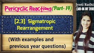 23 Sigmatropic RearrangementexamplesSigmatropic Rearrangement in pericyclic Reaction Hindi CSIR [upl. by Ennazzus860]