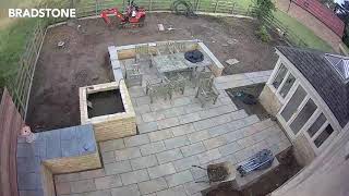 Bradstone Before amp After Time Lapse Porcelain Paving Stones  Case Study  Bradstone [upl. by Airpac]