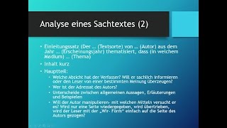 Sachtexte analysieren  Deutsch [upl. by Annairdna]