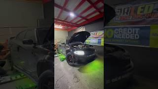 Installing multifunction underglow led lights and strobe lights on a hellcat charger viralshort [upl. by Sitto]