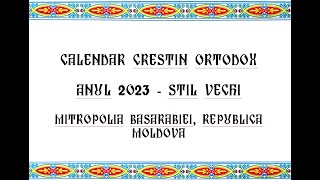 Calendar ortodox stil vechi 2023 Moldova [upl. by Lhary]