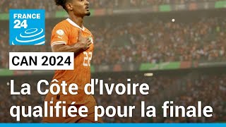 CAN 2024  La Côte dIvoire qualifiée pour la finale de SA Coupe dAfrique des nations [upl. by Sucul]