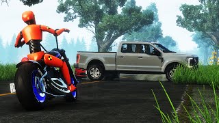 BeamNG Drive  Realistic Motorbike Crashes 3 [upl. by Letreece]