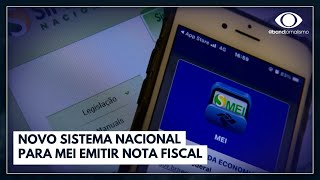 Novo sistema nacional para MEI emitir nota fiscal  Jornal da Band [upl. by Herminia]