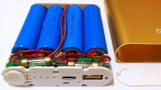 quotDIYquot USB Power Bank with 4x 18650 LiIon cells [upl. by Iffar495]