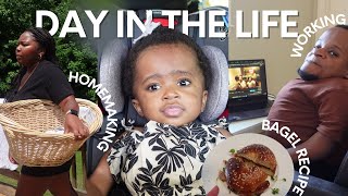 A REALISTIC DAY IN THE LIFE  homemade bagel recipe  thrifting haul  raised garden bed update [upl. by Sema]