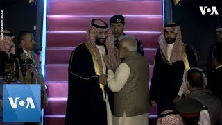 Saudi Crown Prince Mohammed Bin Salman Arrives For TwoDay Trip to India [upl. by Arak]