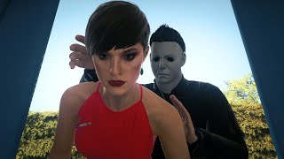 Hitman 3 Dartmoor Garden Michael Myers Drown Kills [upl. by Pernas]