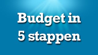 Maak jouw budget in 5 simpele stappen [upl. by Nali]