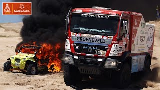 Rally Dakar 2023  MEJORES MOMENTOS  TRUCKS ACCIDENTS AND BEST MOMENTS [upl. by Rebliw587]