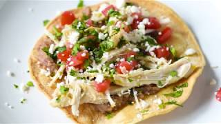 Slow Cooker Salsa Verde Chicken Tostadas [upl. by Assirialc]