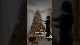 Decorating my Antique Tinsel Christmas Tree  Vintage Christmas Decor  Aesthetics of Olive [upl. by Lindemann221]