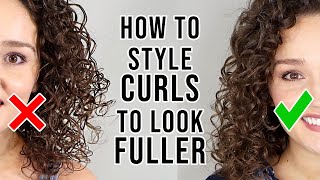 How to Make Curls Look Fuller amp Less SeeThrough  Thin Curly Hair Routine [upl. by Michail]