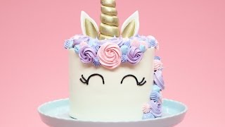 HOW TO MAKE A UNICORN CAKE  NERDY NUMMIES [upl. by Julide]