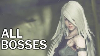 Nier Automata All Bosses 1080p 60fps [upl. by Eissalc]