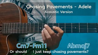 Chasing Pavements by Adele with Acoustic Guitar Chords Play and Sing Along  PlayVoice [upl. by Gillan]