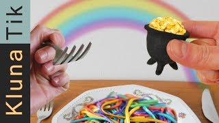 EATING A RAINBOW WITH GOLD Kluna Tik Dinner  ASMR eating sounds no talk oro del arco iris [upl. by Aenat943]