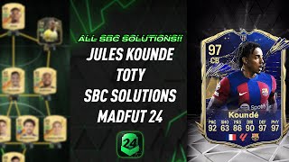 JULES KOUNDE  ALL 15 SBCS  Easiest Way Possible  MadFUT 24 [upl. by Rebna]