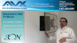 In Wall TV Mount • Recessed TV Wall Mount • Low Profile w Long Arm [upl. by Saundra282]