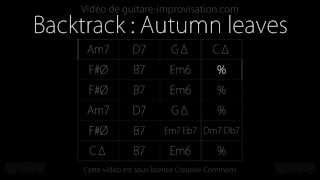 Autumn leaves  Les feuilles mortes 120 bpm  Backing track [upl. by Wesle]