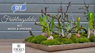 DIY wunderschöne Osterdeko mit Moos amp Zweigen How to Deko Kitchen [upl. by Enomsed]