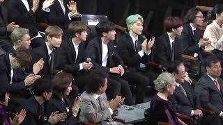 181024 대중문화예술상 interview 방탄소년단 BTS reaction [upl. by Leuqram]