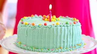 Funfetti BIRTHDAY CAKE with Bubblegum Buttercream Frosting  Gemmas Bigger Bolder Baking Ep 28 [upl. by Amesari]