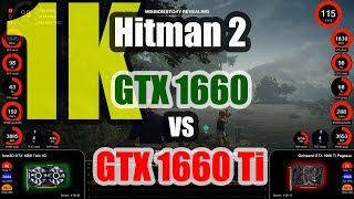 Hitman 2 1K  GeForce GTX 1660 vs GeForce GTX 1660 Ti [upl. by Eurydice341]