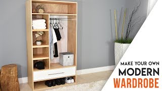 DIY CLOSET  MODERN Wardrobe with a drawer [upl. by Eissert463]