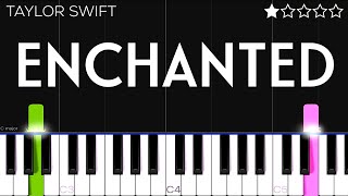 Taylor Swift  Enchanted  EASY Piano Tutorial [upl. by Aun28]