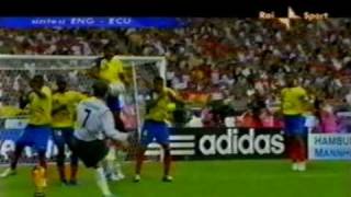 Mondiali Germania 2006  Inghilterra vs Ecuador 1 0 [upl. by Dyol719]