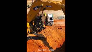 Caterpillar Excavator Loads Trucks for 3 Hours STRAIGHT [upl. by Haraz]