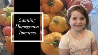 Canning Backyard Heirloom Tomatoes [upl. by Hatnamas]