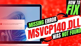 2022 How to Fix MSVCP140dll was Not Found  Missing Error ✓ Windows 10117 ✓ 3264 bit [upl. by Ennovihc254]