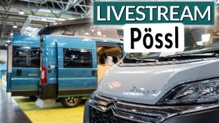 LIVE Caravan Salon 2023 Die Trends von Pössl  deine Fragen  Pössl Vanline Roadcar und Globecar [upl. by Aleemaj858]