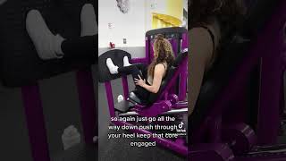 How to perform the seated leg press machine at Planet Fitness [upl. by Keppel]