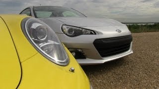 2013 Subaru BRZ vs Porsche 911 Carrera S Mile High Mashup Review [upl. by Dnalhsa]